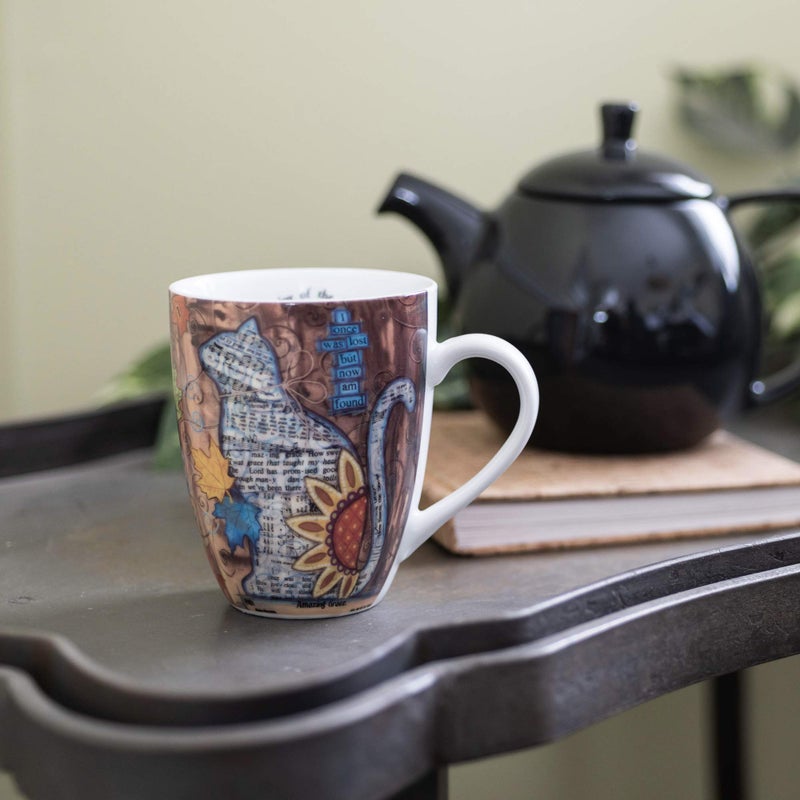 Divinity Boutique 22188 Boxed Ceramic Mugs, 1 Count (Pack of 1), Autumn Cat - Image 2